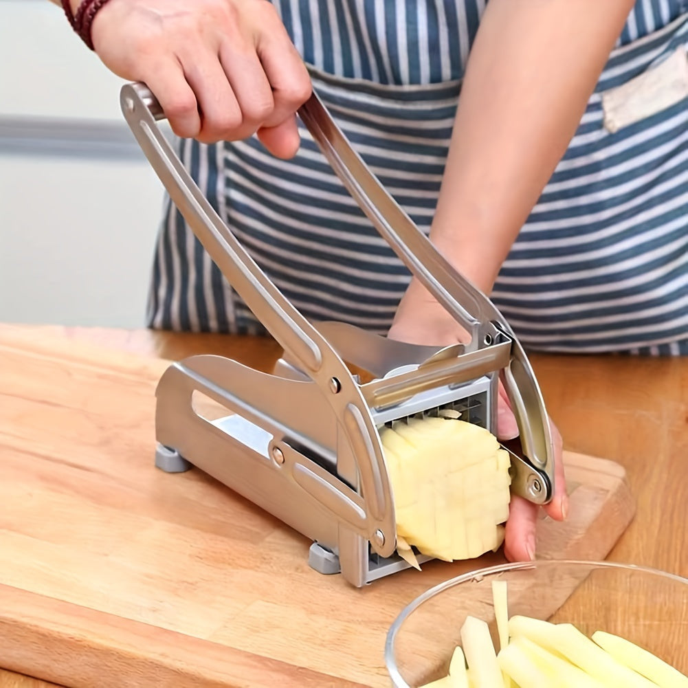 Commercial-Grade Stainless Steel French Fry Cutter with Suction Feet for Vegetables
