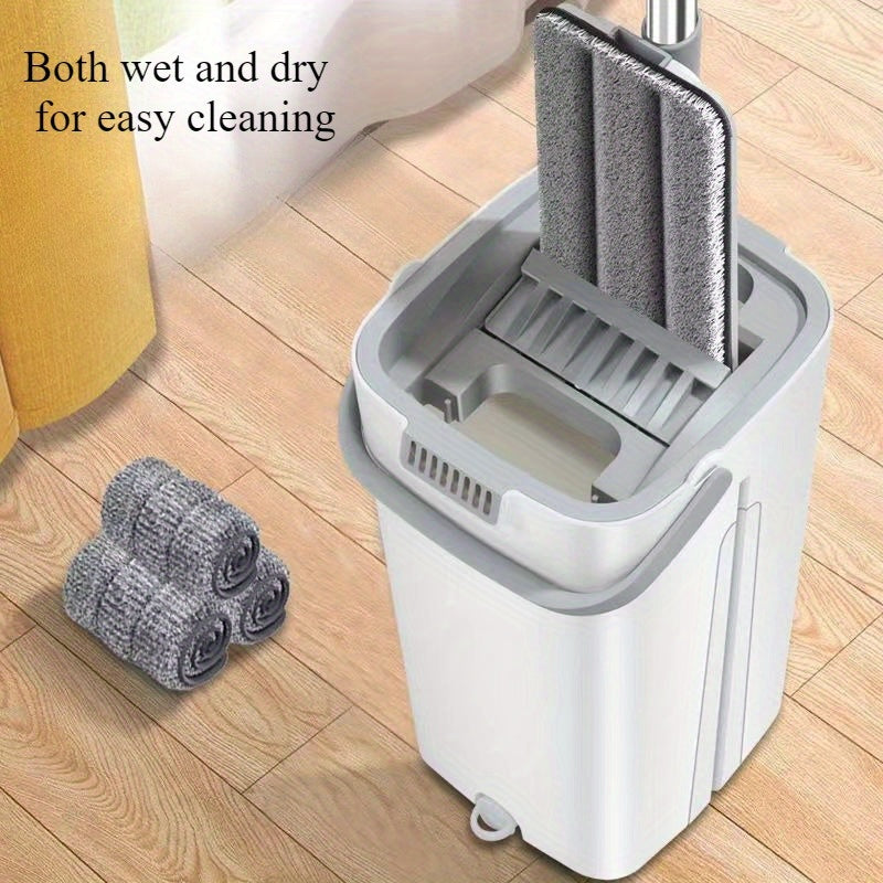 Qulay qog'ozli tabletkali mopp chelak - Quruq va nam ajratish bilan oson tozalash, yotoqxona/yangilik xonasi uchun ideal