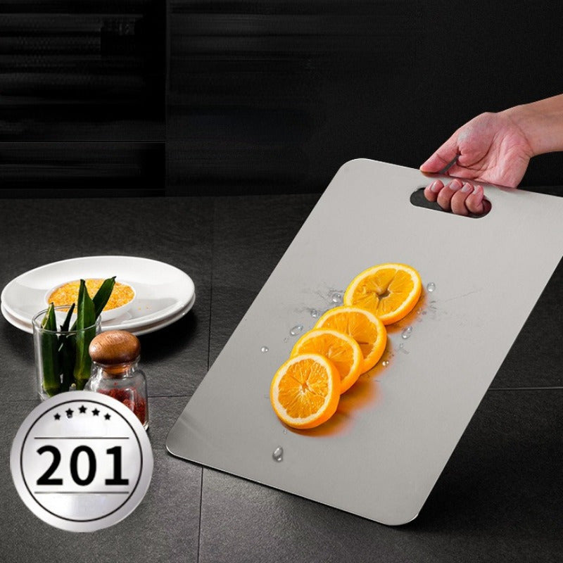 Multifunctional Double-Sided Cutting Board Food Grade Stainless Steel Plastic