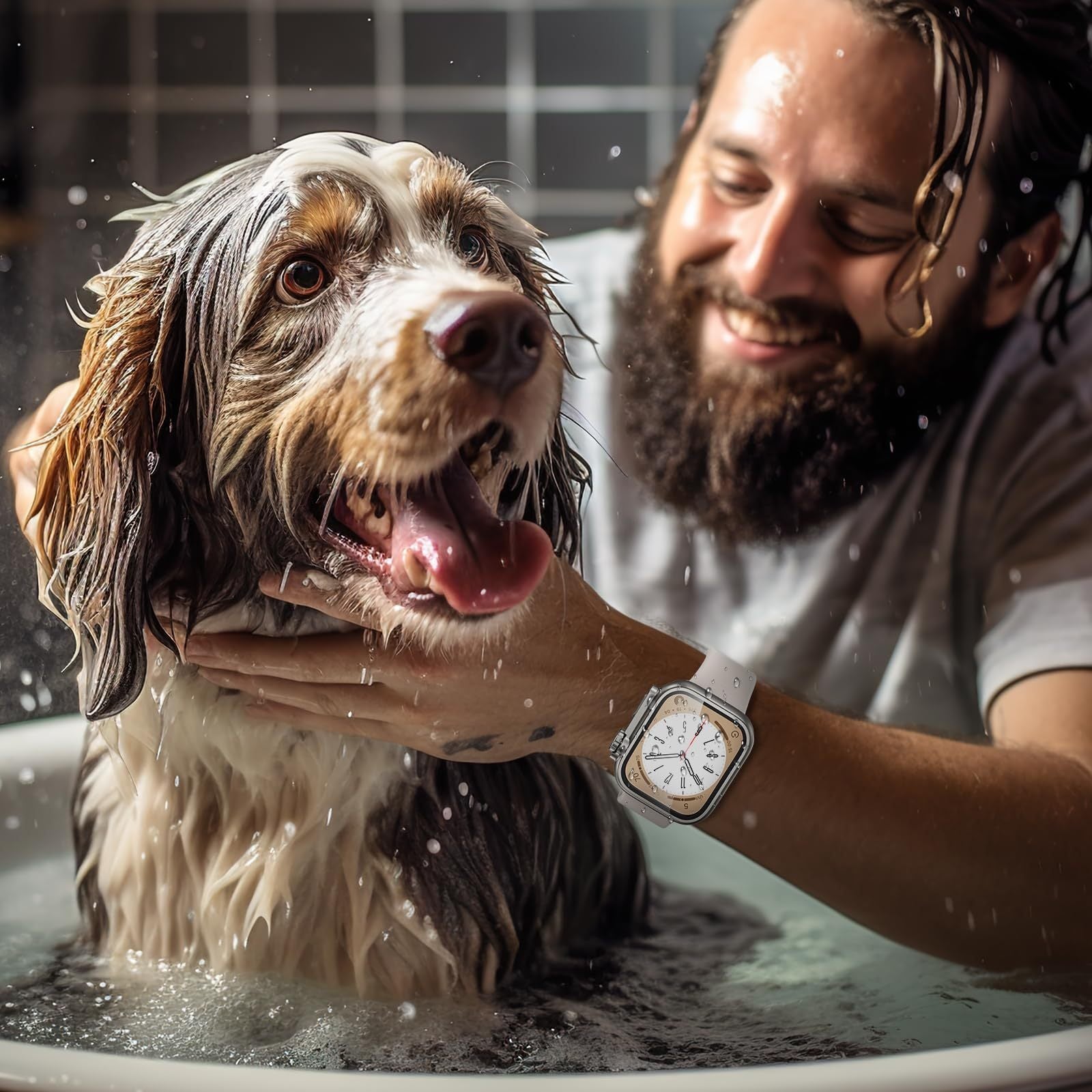 Titanium Protective Case for Apple Watch Series 10 46mm 42mm with Screen Protector