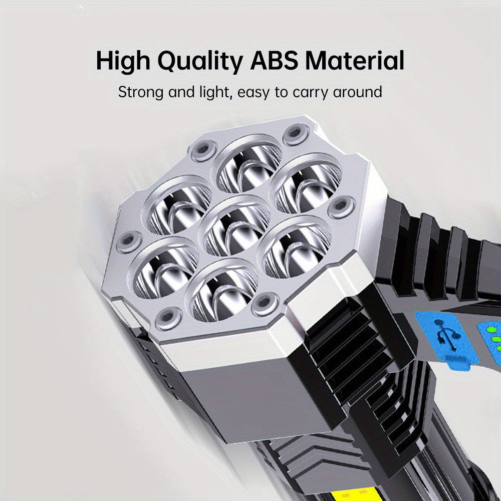 High Power LED Flashlight with USB Rechargeable Lithium Battery 4 Brightness Levels