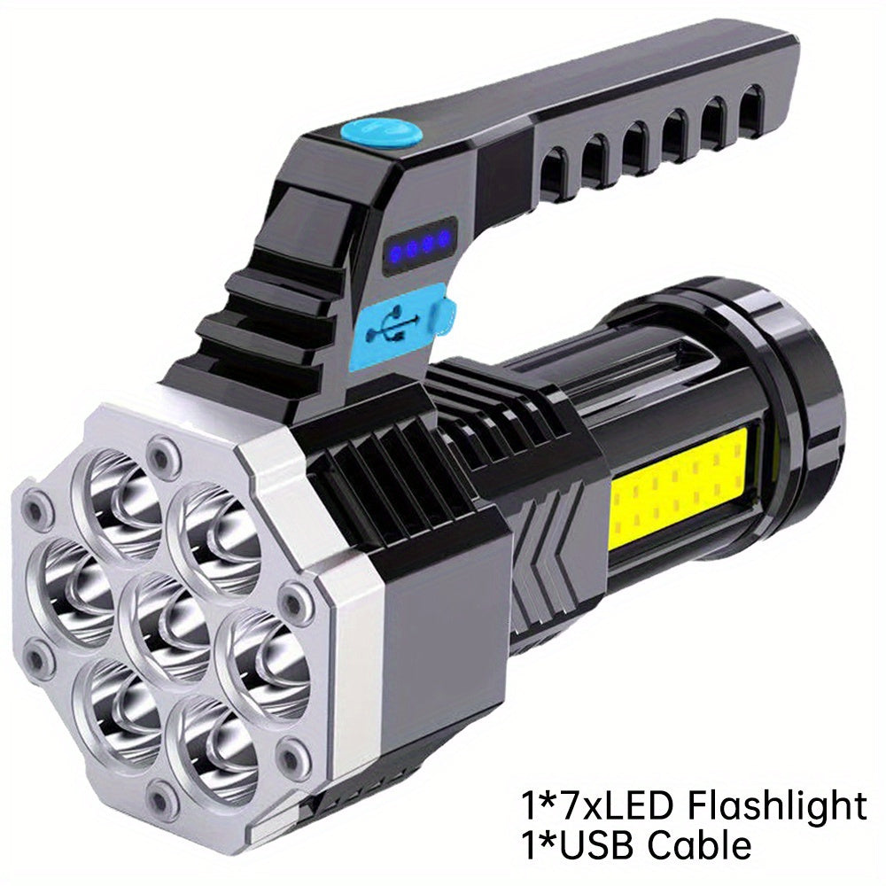 High Power LED Flashlight with USB Rechargeable Lithium Battery 4 Brightness Levels
