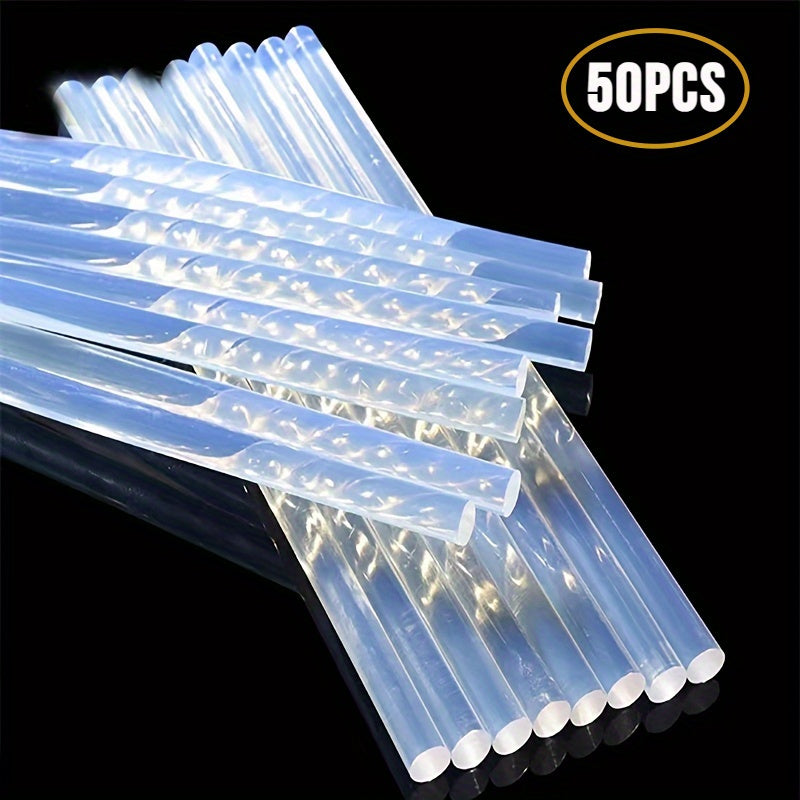 50 Pack White Hot Glue Sticks High Viscosity Strong Bond for Crafts and Repairs