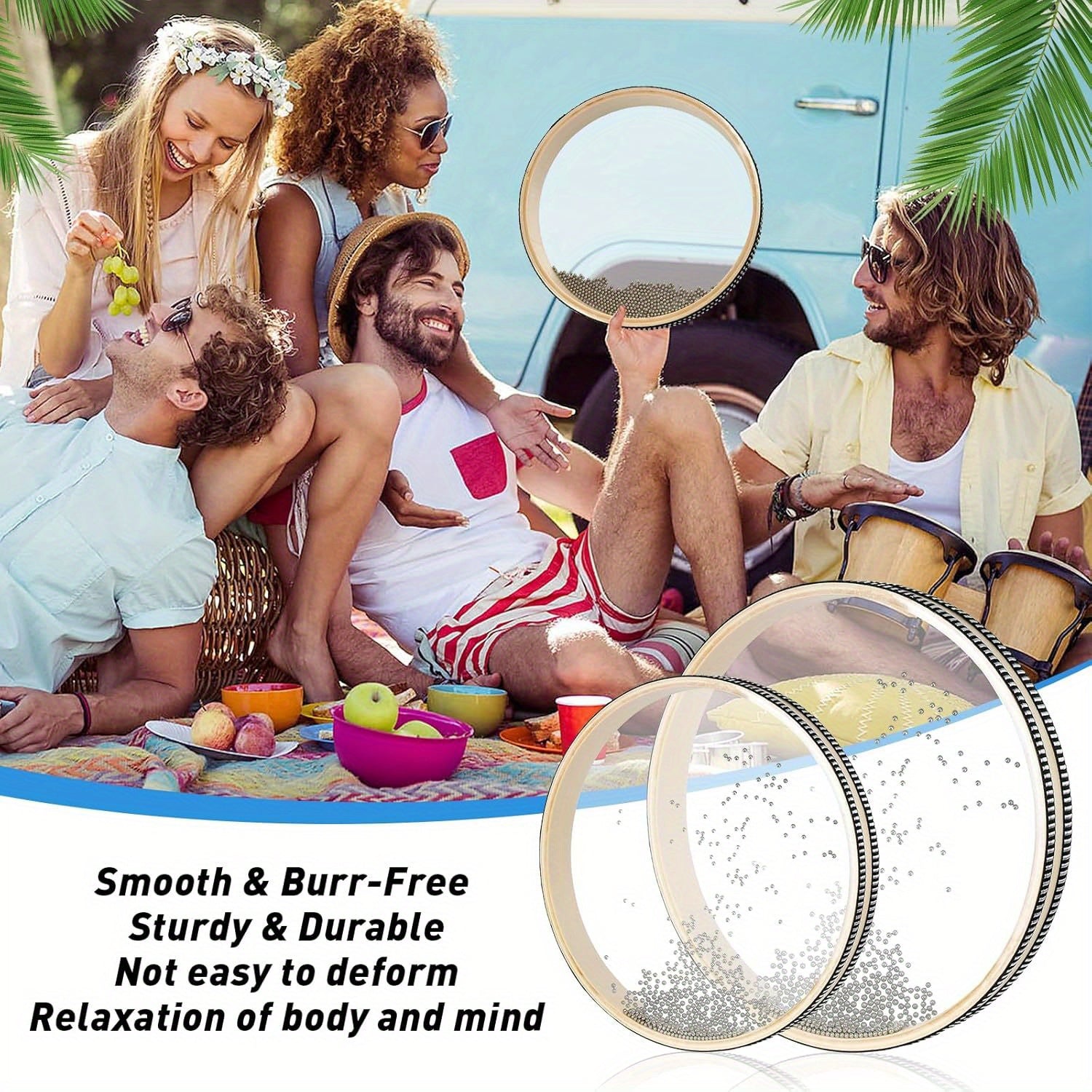 Tibetan Singing Bowl Sound Healing Instrument for Meditation Yoga Relaxation Plastic Beige Red