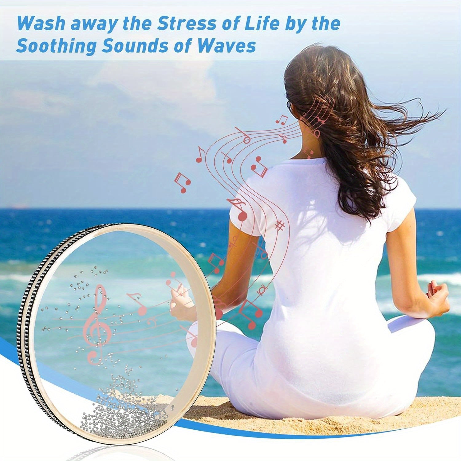 Tibetan Singing Bowl Sound Healing Instrument for Meditation Yoga Relaxation Plastic Beige Red