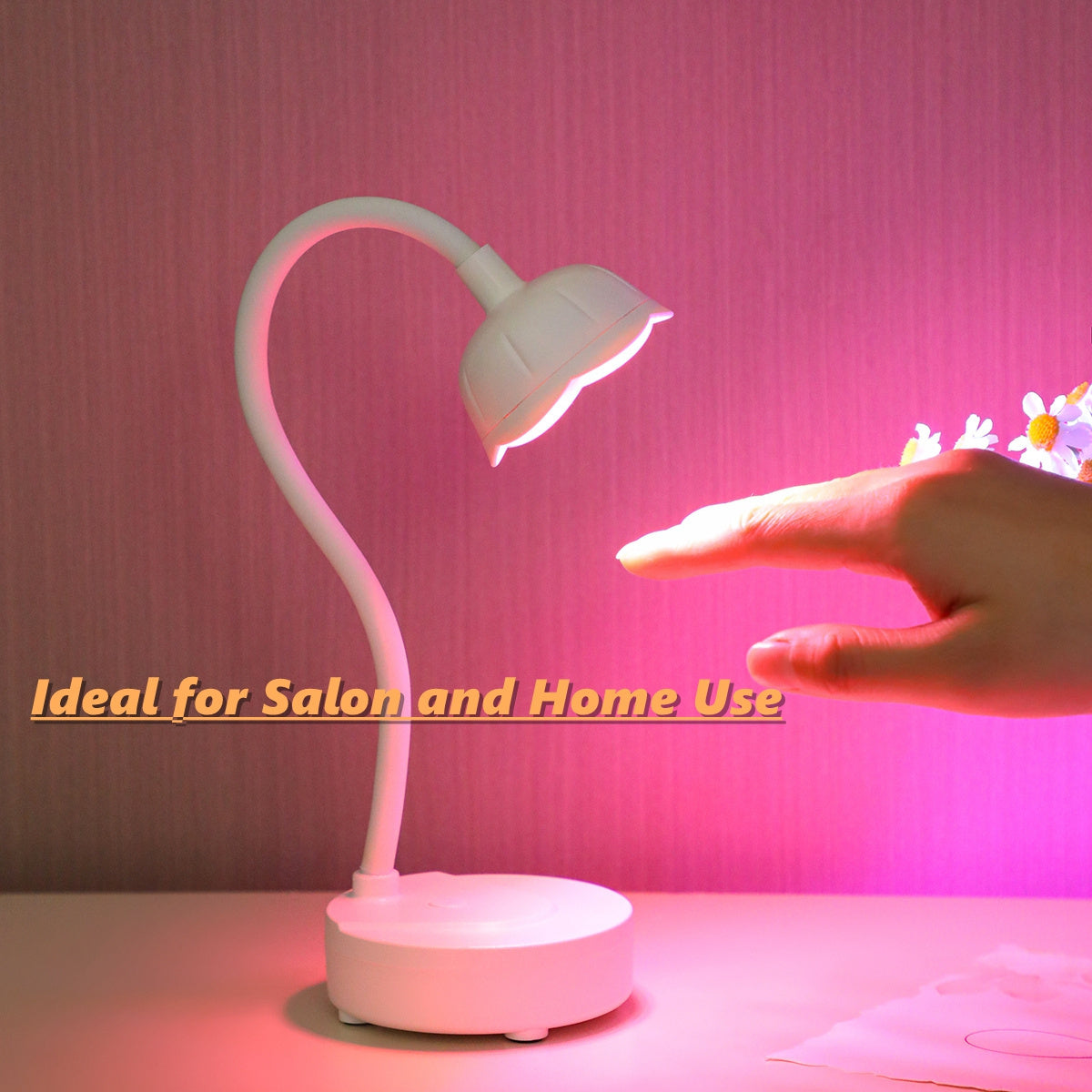 18W USB Rechargeable Mini Nail Lamp with 360° Rotatable UV LED Light for Gel Nails Home Salon Use