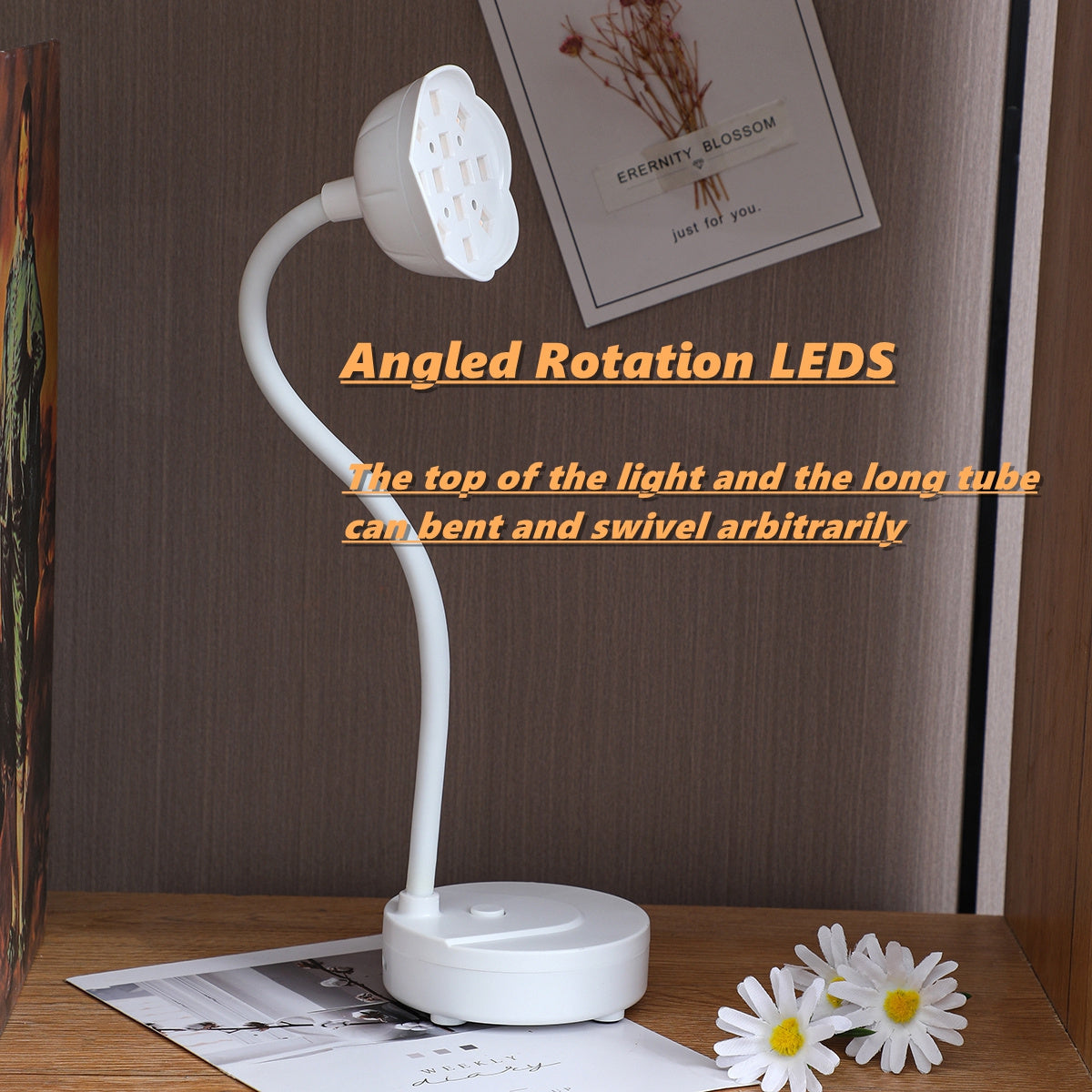 18W USB Rechargeable Mini Nail Lamp with 360° Rotatable UV LED Light for Gel Nails Home Salon Use