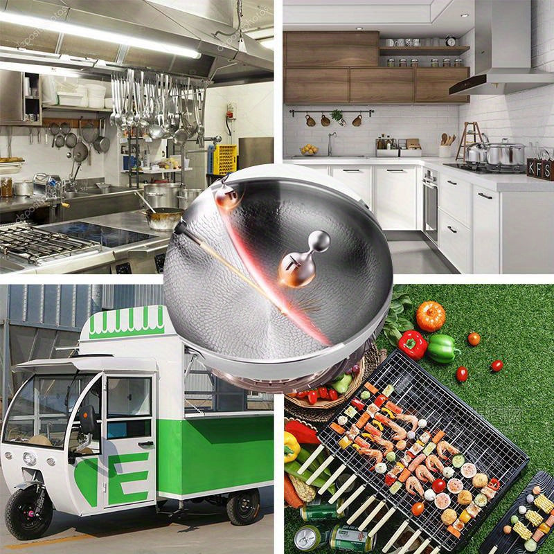 Stainless Steel Non-Stick Frying Pan with Hammered Pattern for Eggs and Stir-Fry