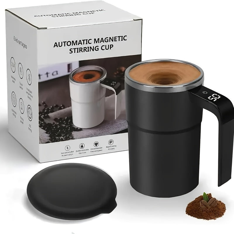Cafetera automática con carga USB, pantalla de temperatura, agitador magnético, capacidad de 12.85oz