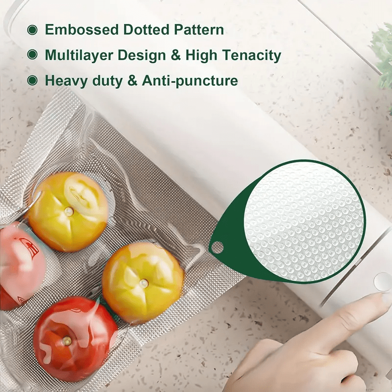 Vacuum Sealer Bags 2 Rolls 10 Meters Food Storage Plastic for Freezing