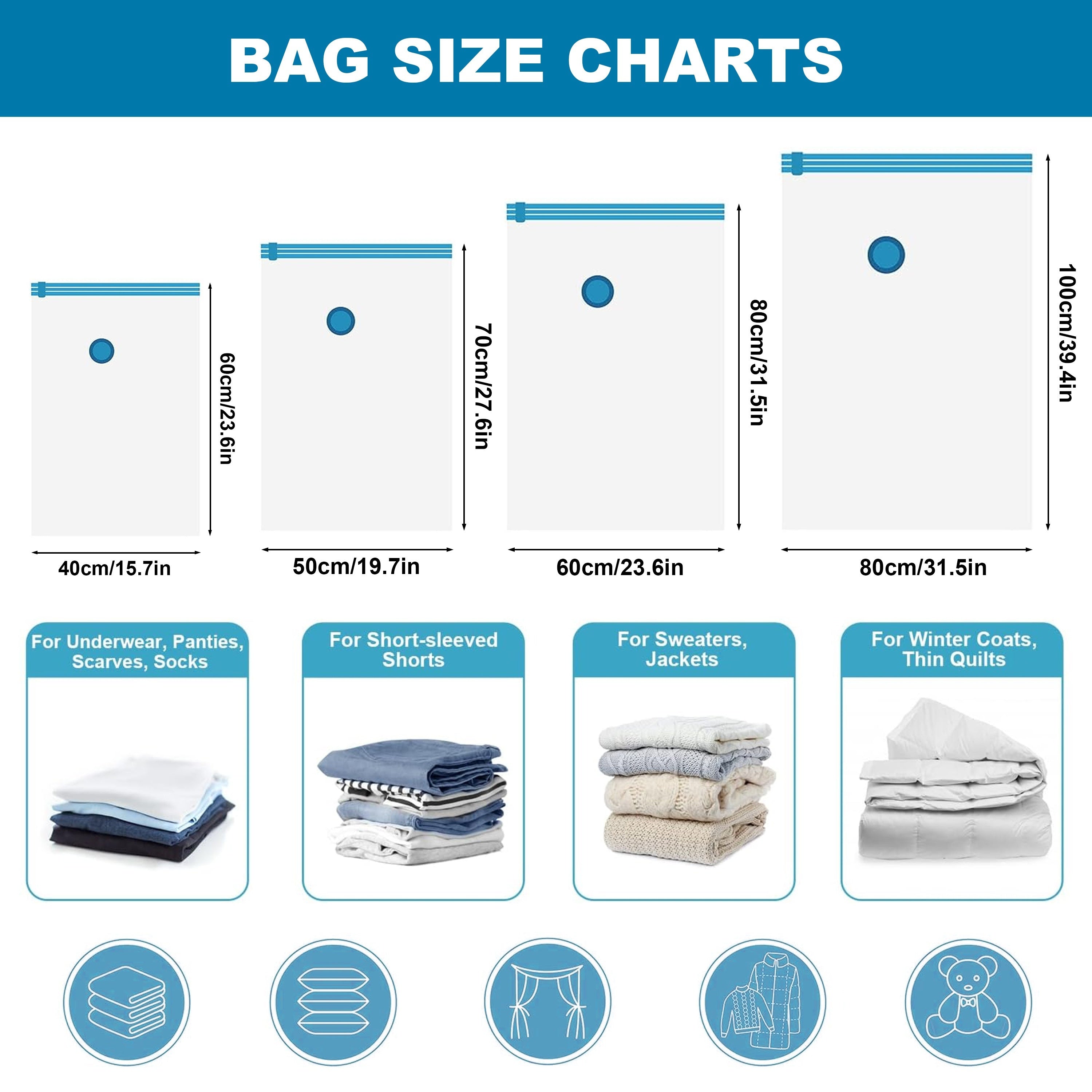 Vacuum Compression Storage Bag for Clothes and Bedding Space Saver Organizer