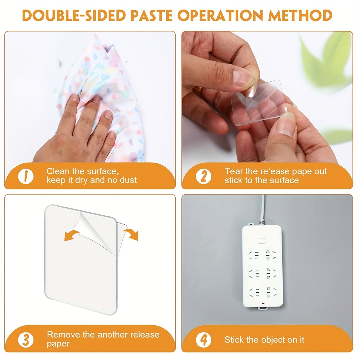 Transparent Waterproof Double-Sided Wall Stickers for Home