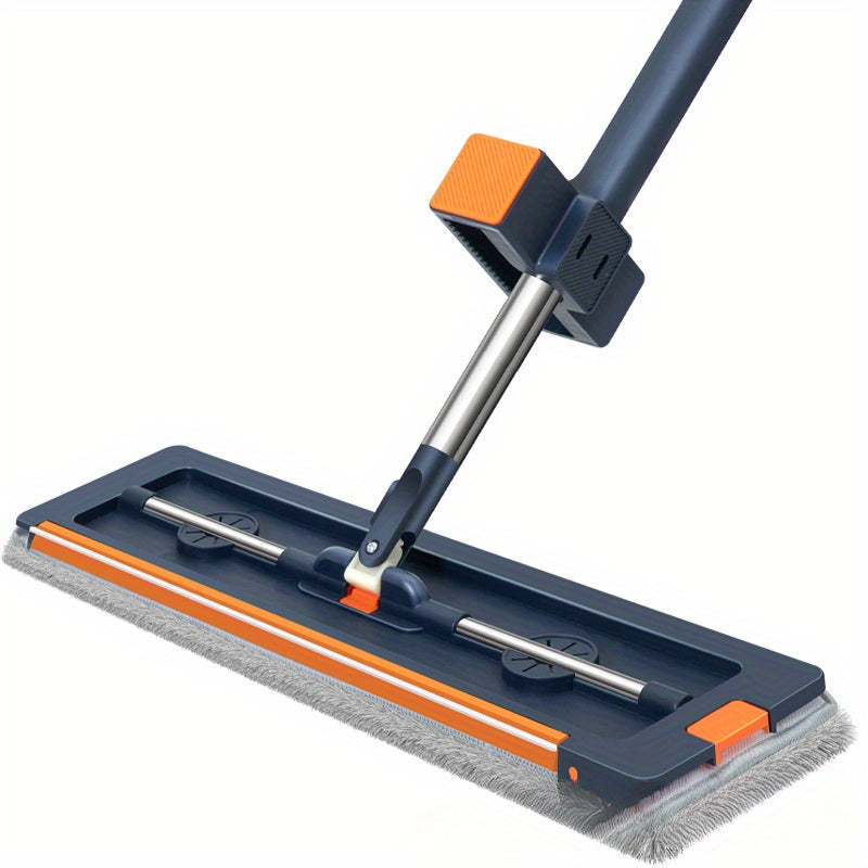 Моп из нержавеющей стали с усилением и дополнительной шириной 41,91 см - мытье без рук, толстый плоский дизайн, идеальный для кухни, ванной, гостиной