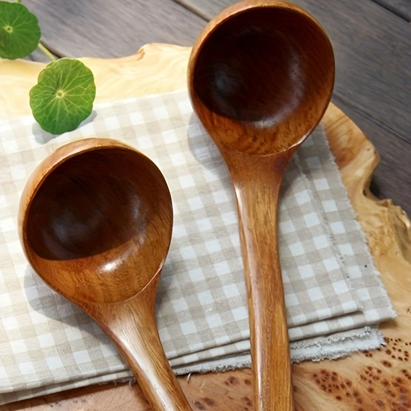 Wooden Cooking Spoon Kitchen Utensil Natural Wood for Serving and Mixing