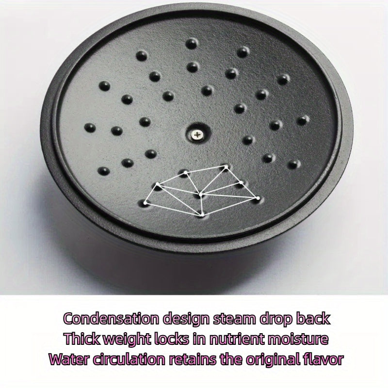 23cm Round Cast Iron Enamel Pot for Stewing Baking and Seafood