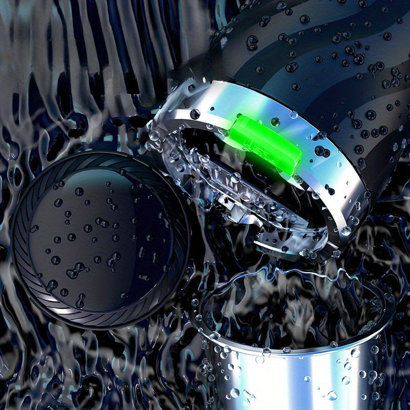 Автомобильная пепельница черная с LED-подсветкой, однокнопочное открытие, большой объем, прочный ABS