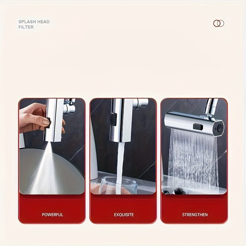 Stainless Steel RV Kitchen Faucet with Water-Saving Aerator High Arc Spout 3 Flow Modes
