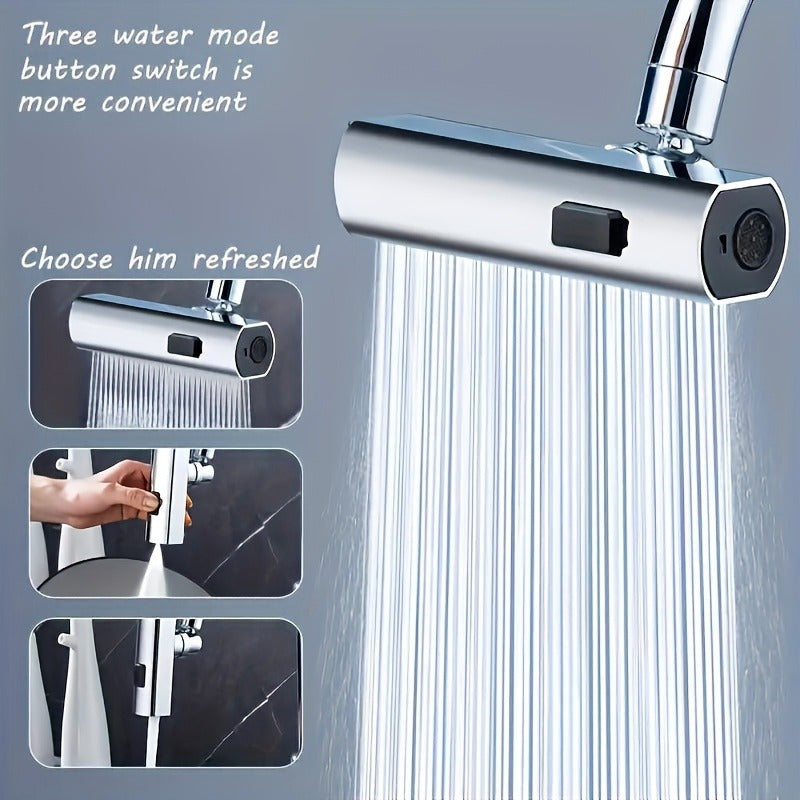 Stainless Steel RV Kitchen Faucet with Water-Saving Aerator High Arc Spout 3 Flow Modes