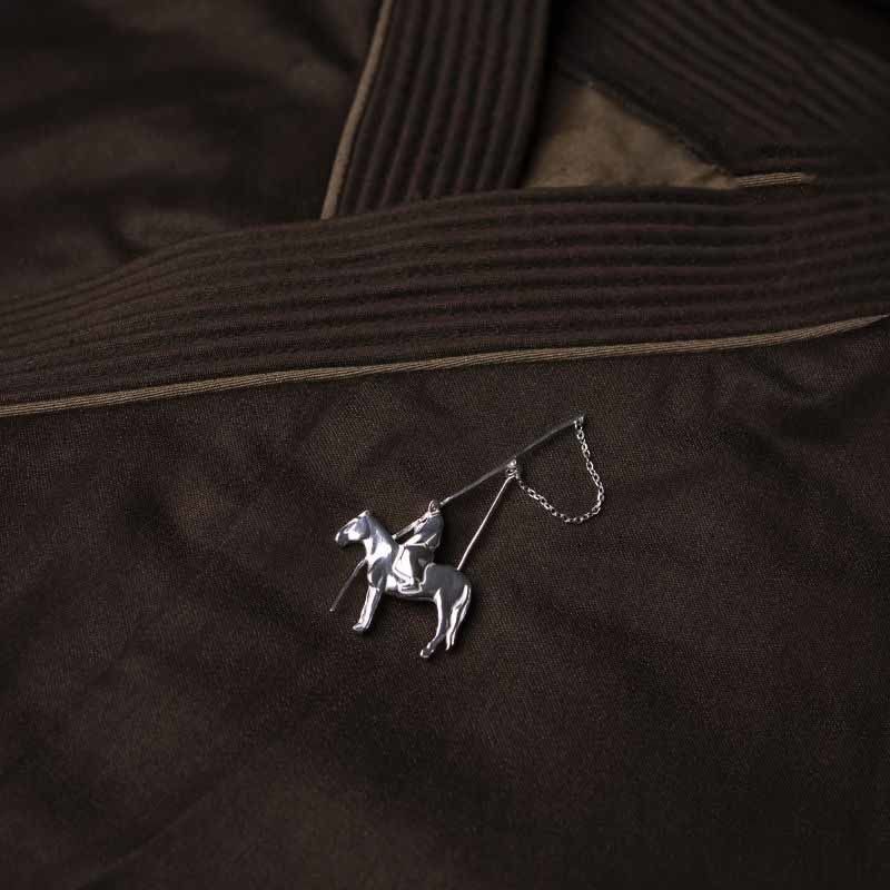 Vintage Silver Mongolia Horse Brooch Ethnic Style Jewelry for Women