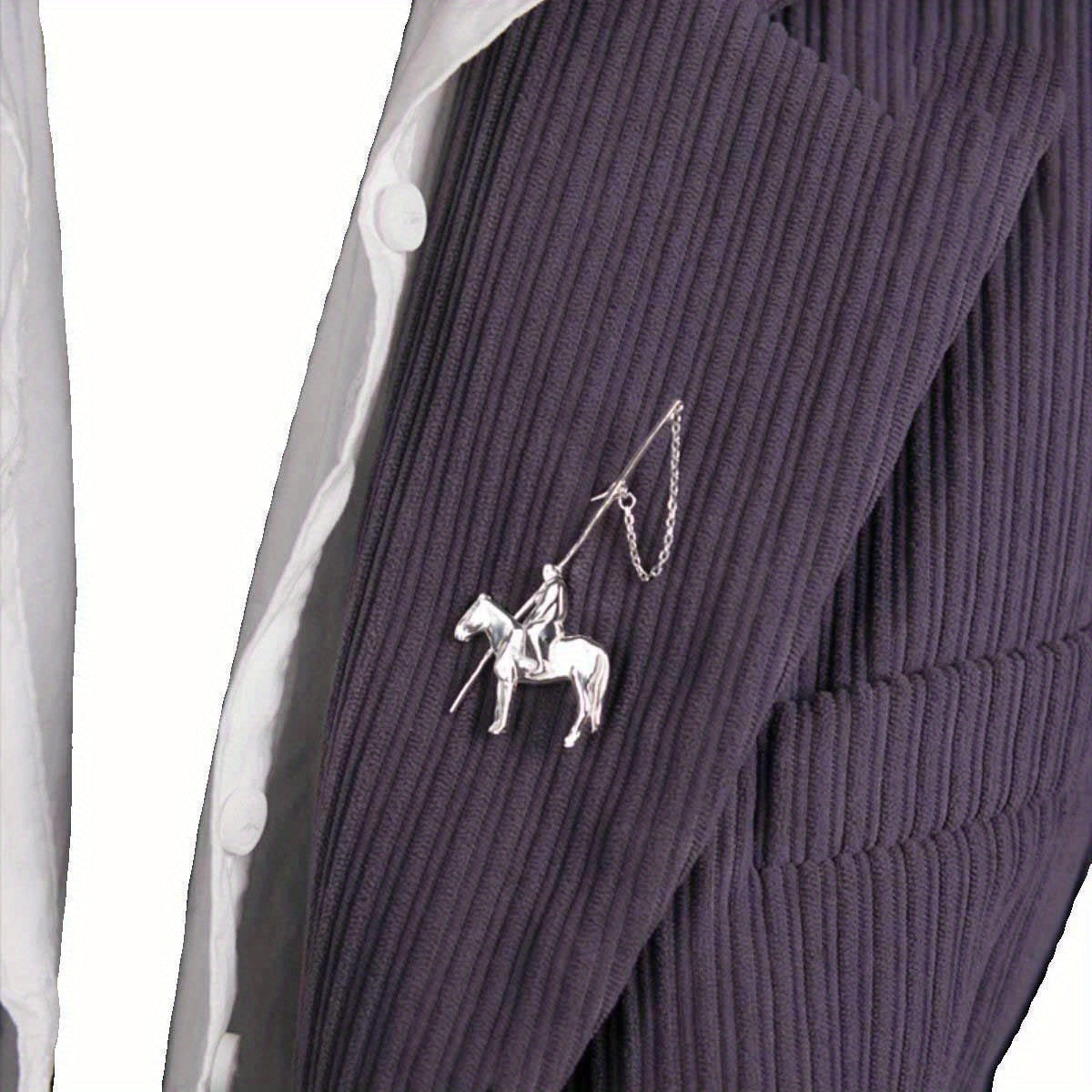 Vintage Silver Mongolia Horse Brooch Ethnic Style Jewelry for Women