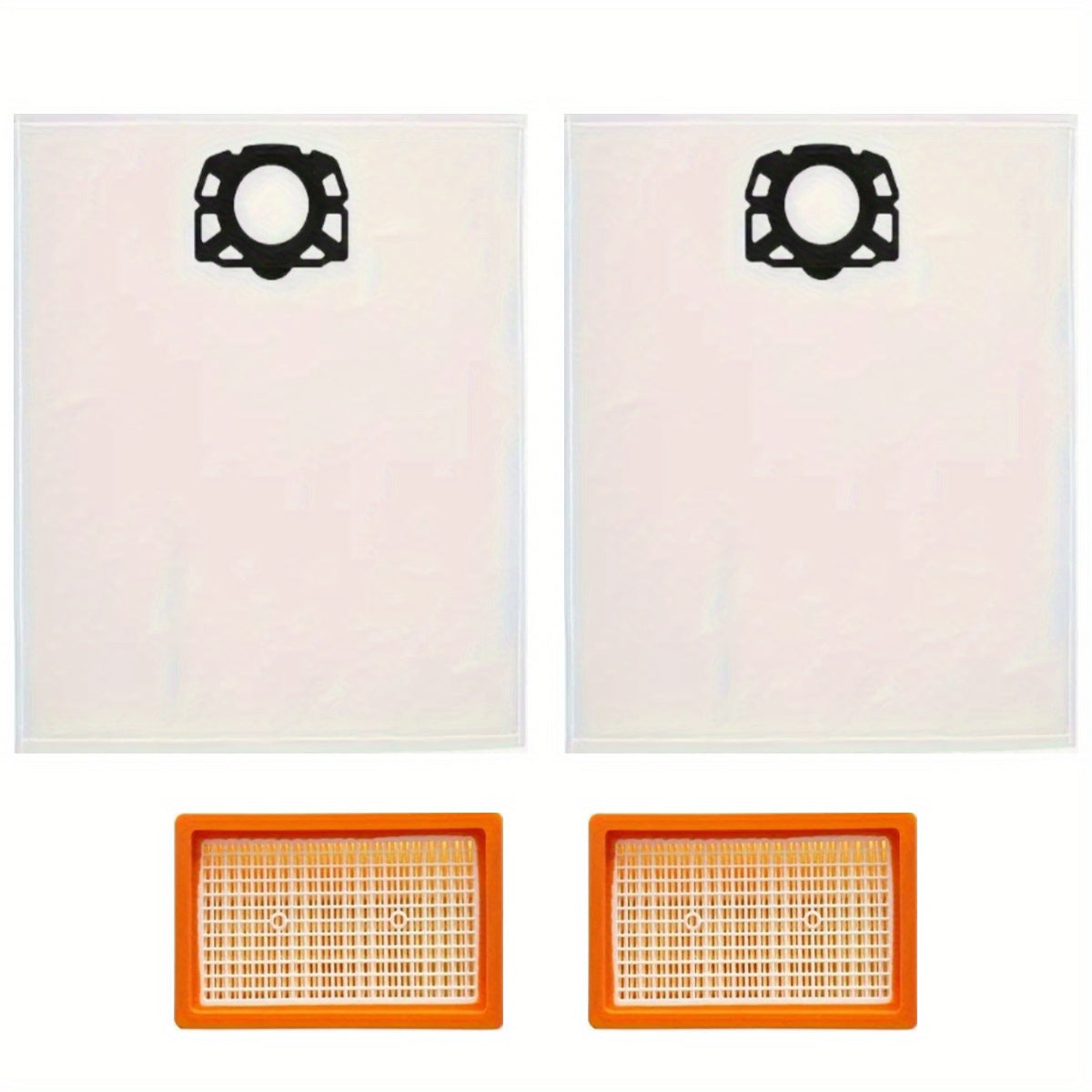 HEPA filtrlari va chang sumkali bilan 4 ta bo'lakli vakuum aksessuarlar to'plami, ho'l va quruq vakumlar uchun