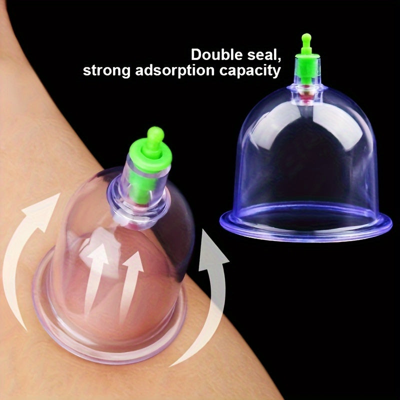 Magnetic Vacuum Cupping Set 10 Pieces for Pain Relief Muscle Relaxation Detox Durable Plastic