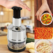 Stainless Steel Manual Food Chopper Handheld Garlic Onion Vegetable Cutter Durable Kitchen Tool