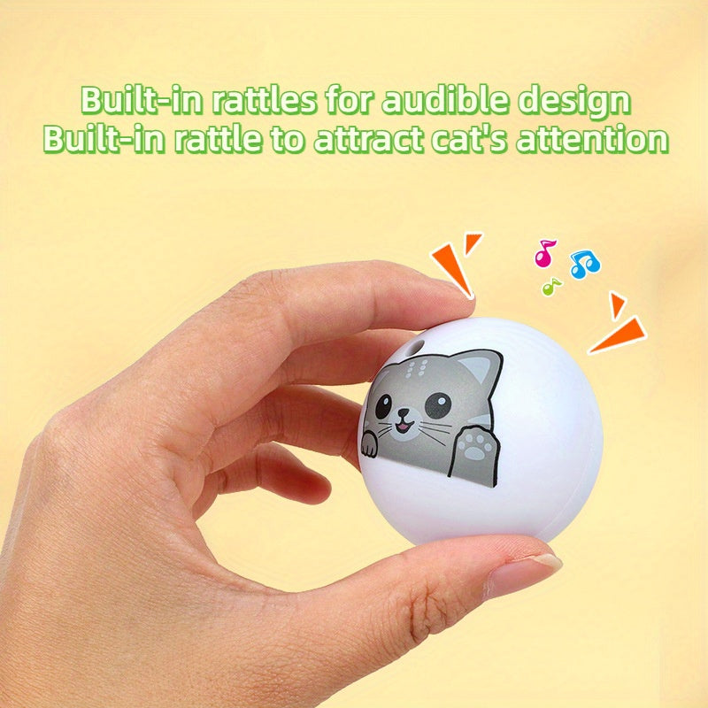 Interactive Cat Toy Ball Silicone Soundless Battery-Free for All Breeds