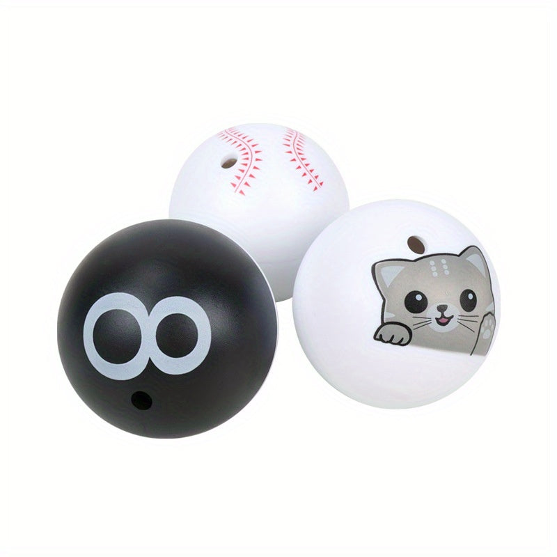 Interactive Cat Toy Ball Silicone Soundless Battery-Free for All Breeds