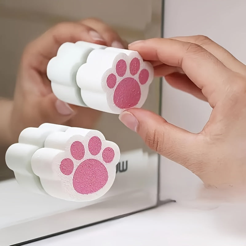 Cat Paw Mirror Cleaning Sponges, Portable, No Electricity, Bathroom and Kitchen