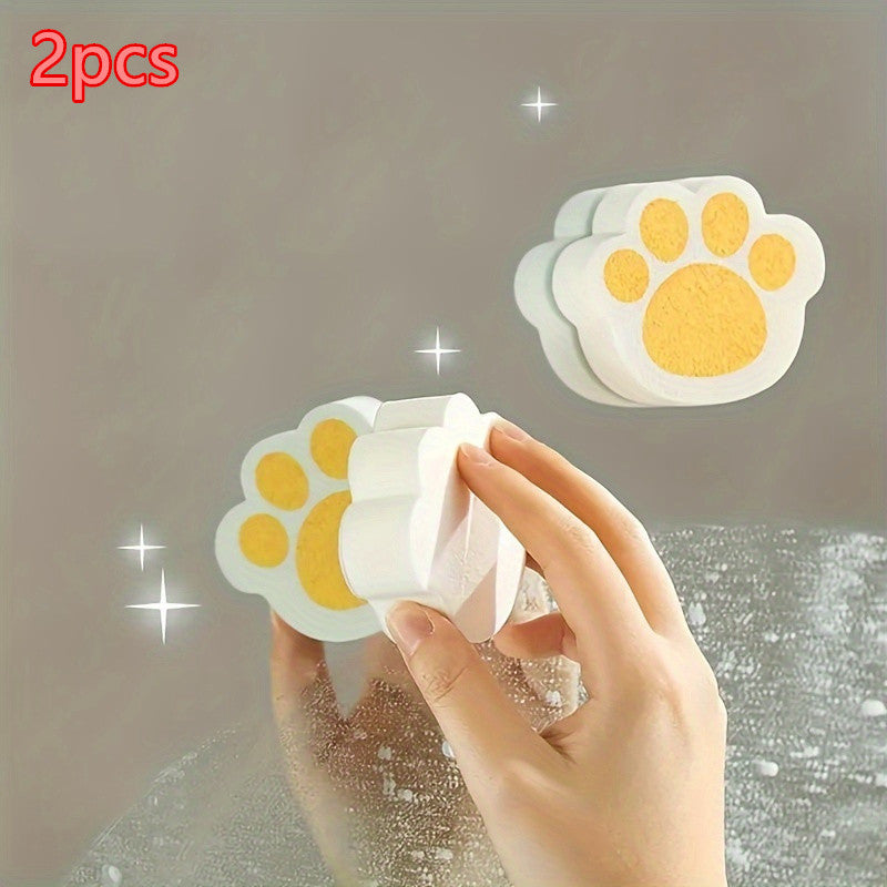Cat Paw Mirror Cleaning Sponges, Portable, No Electricity, Bathroom and Kitchen