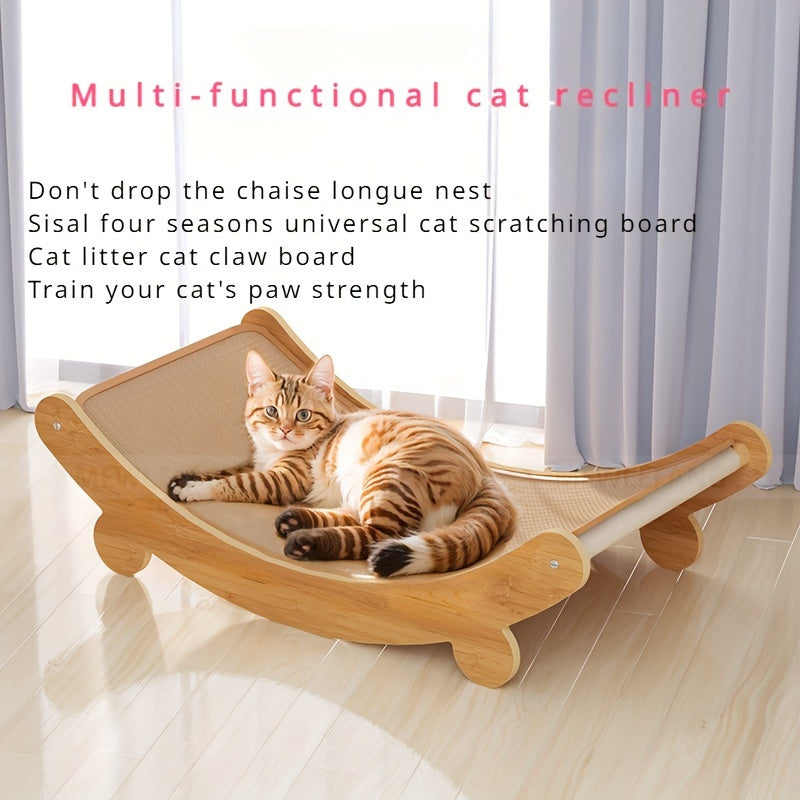 Wooden Cat Scratcher Tower for Small Spaces Durable Claw Care Activity Center
