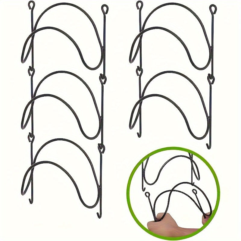 Set of 3 Wrought Iron Wall Organizer for Towels and Wine Space-Saving Decor