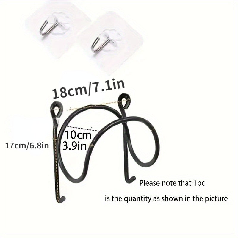 Set of 3 Wrought Iron Wall Organizer for Towels and Wine Space-Saving Decor