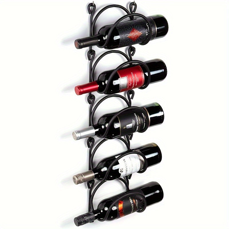 Set of 3 Wrought Iron Wall Organizer for Towels and Wine Space-Saving Decor