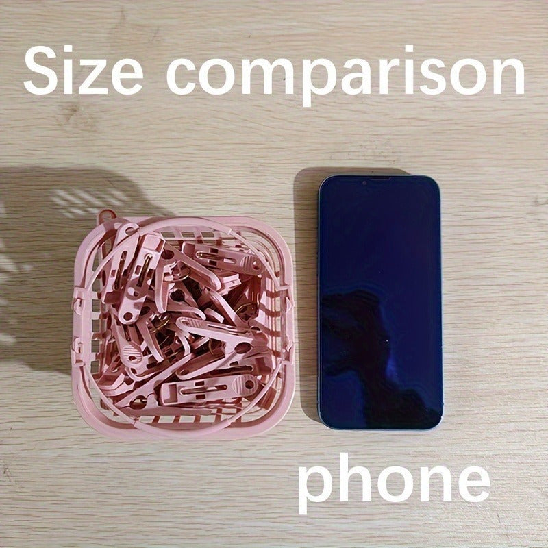 Set of 30 Weather-Resistant Plastic Clothespins for Laundry and Home Organization