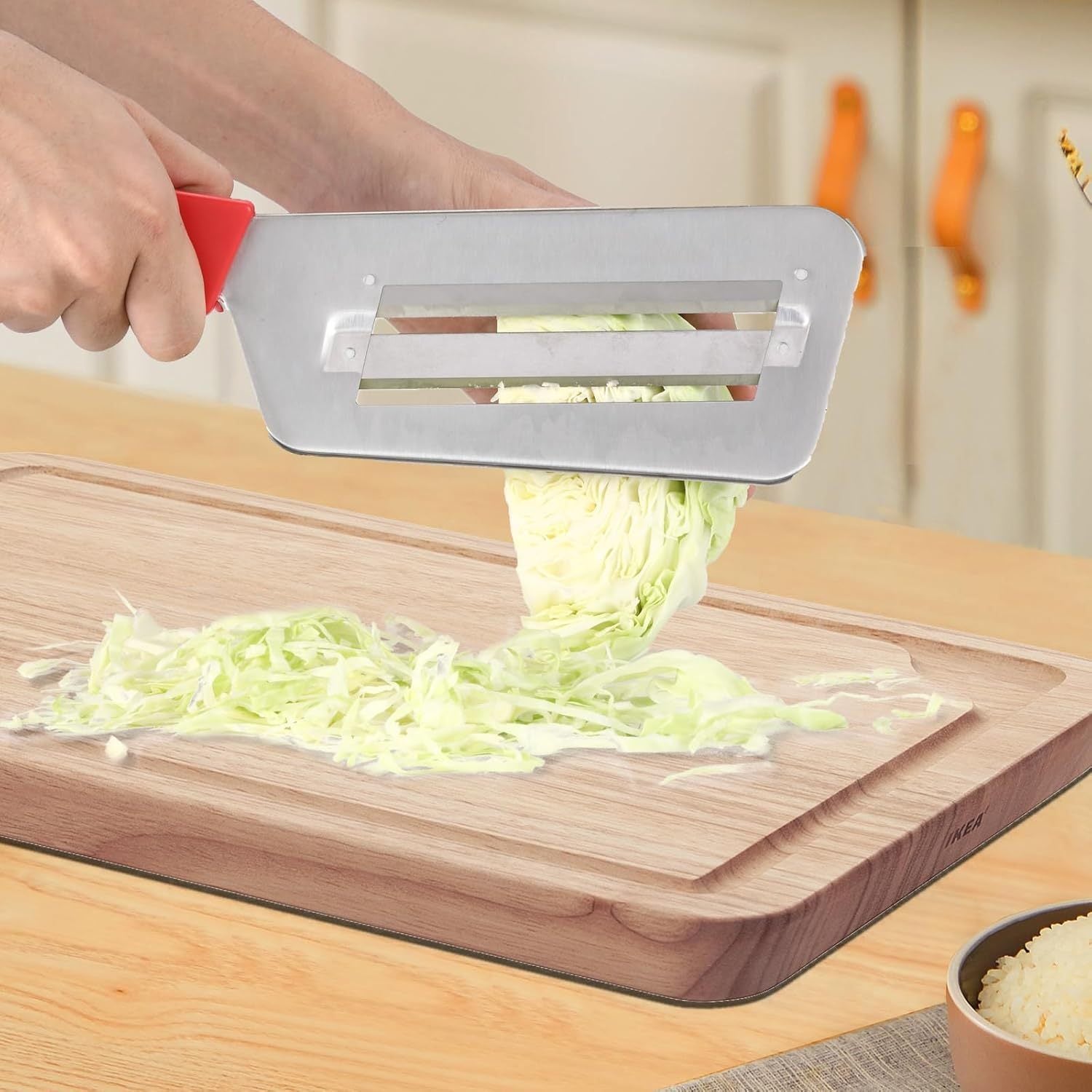Stainless Steel Manual Cabbage Slicer Vegetable Shredder for Sauerkraut Coleslaw