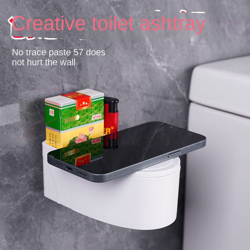 Devorga o'rnatiladigan tütün qutisi, qopqoq bilan, plastik materialdan, tozalash oson, uchayotgan tutunlarni oldini oladi, uy uchun ideal hammom aksessuari.