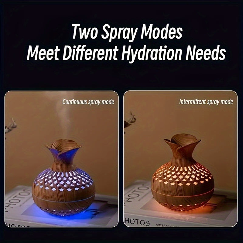 USB-Powered Cool Mist Humidifier with Essential Oil Diffuser for Bedrooms and Air Purification