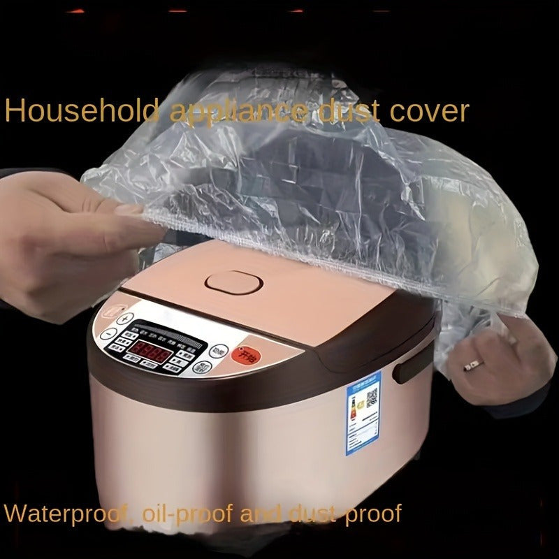 50 dona katta shaffof suv o'tkazmaydigan qurilma qoplamalari changga qarshi PE material fanlar, mikrotolqinli pechlar uchun