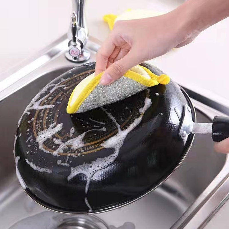 Set of 10/12 Antibacterial Kitchen Scrub Sponges Reusable Non-Scratch Cleaning Pads