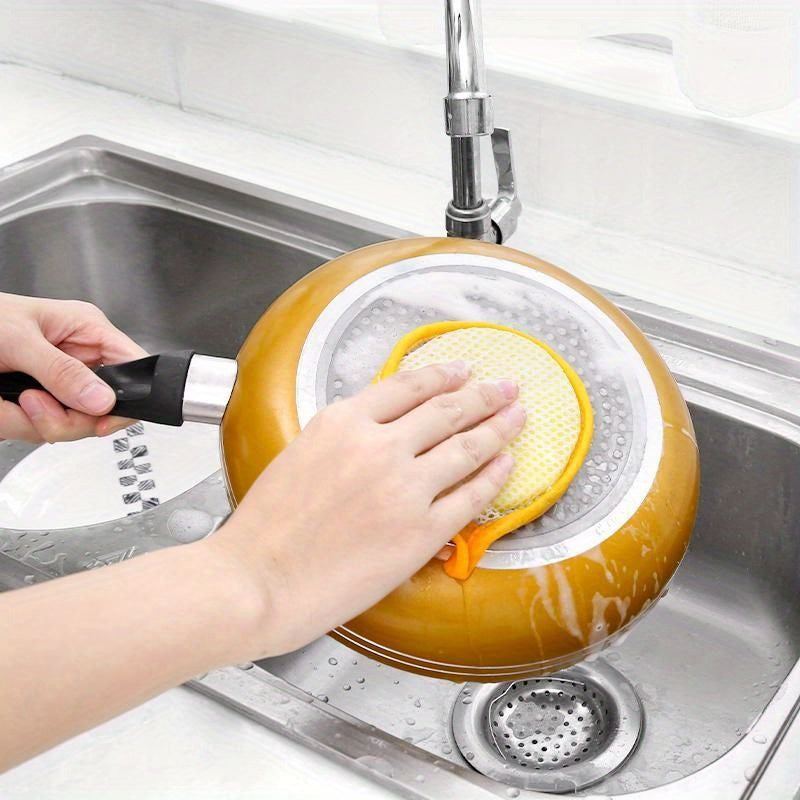 Set of 10/12 Antibacterial Kitchen Scrub Sponges Reusable Non-Scratch Cleaning Pads