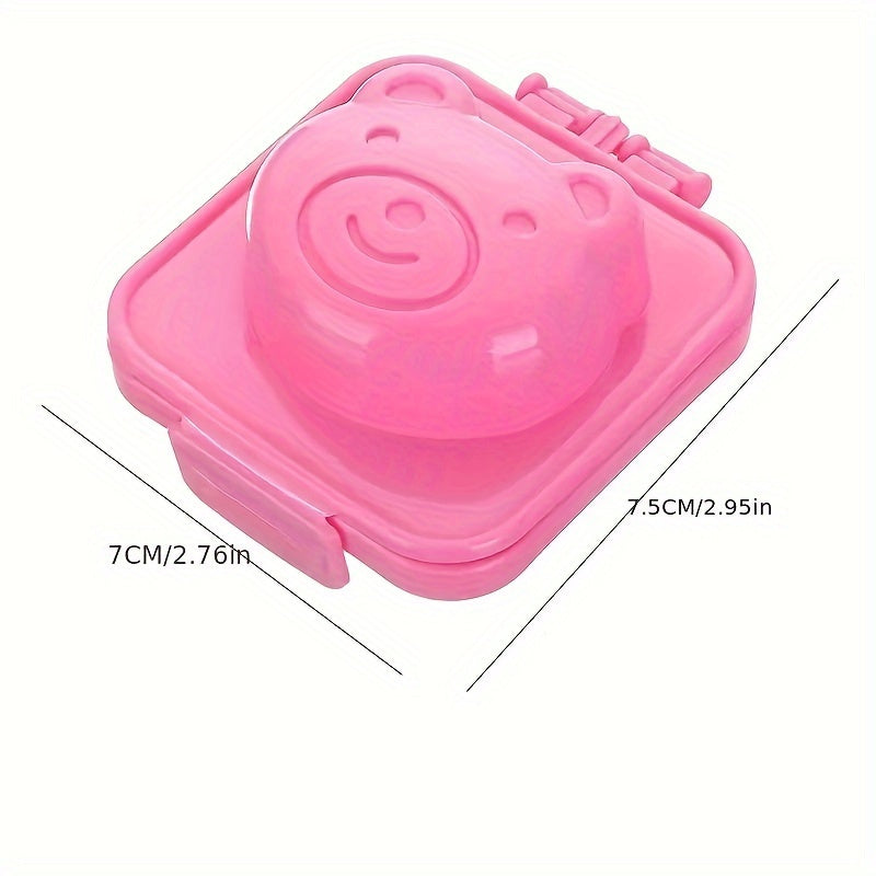 Set of 4 Non-Stick Animal Egg and Rice Ball Molds Bunny Bear Fish Kitchen Gadgets