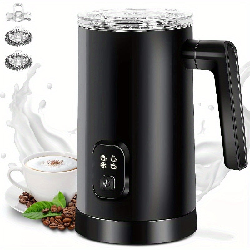 Espumador de leche de acero inoxidable, vaporizador de 350 ml, para espuma caliente y fría, para café