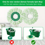 5 Pack Microfiber Mop Replacement Heads for Spin Mop, Highly Absorbent, Easy to Clean