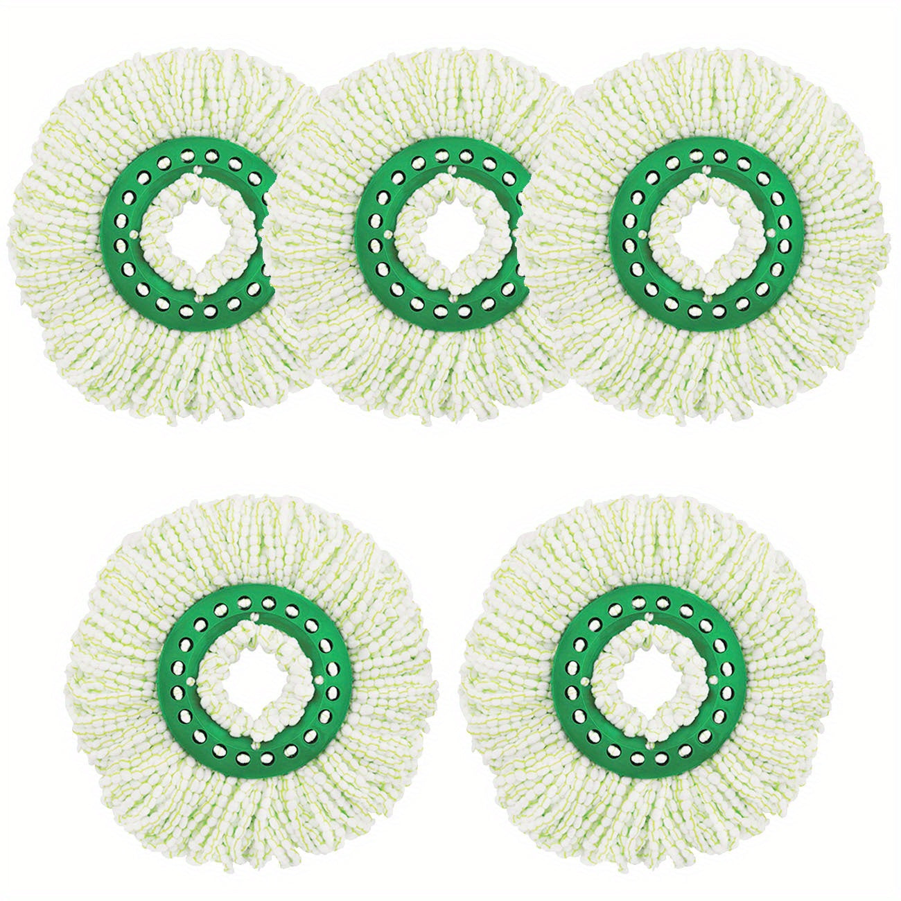 5 Pack Microfiber Mop Replacement Heads for Spin Mop, Highly Absorbent, Easy to Clean