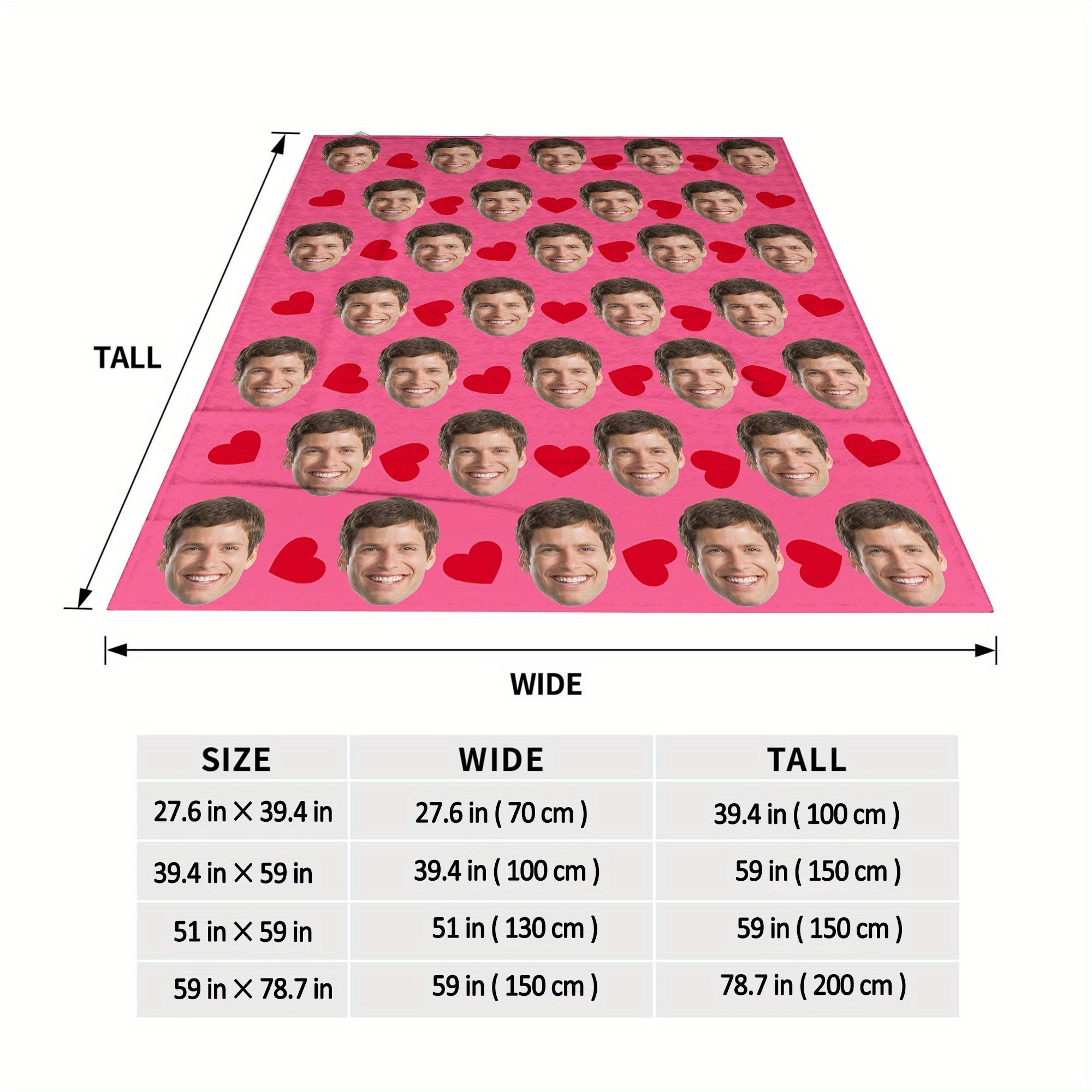 Personalized Photo Fleece Throw Blanket Soft Flannel Cozy TV Christmas Gift