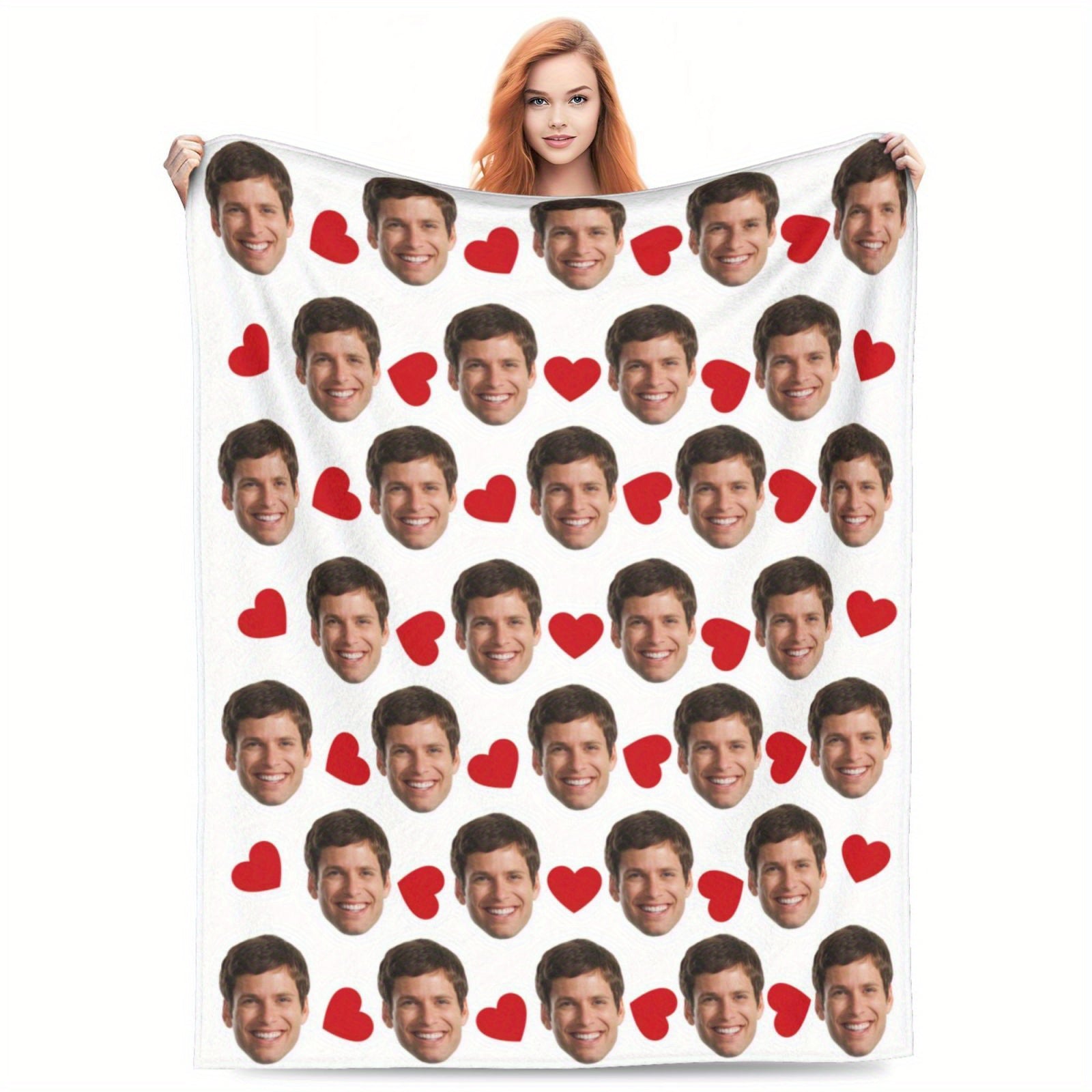 Personalized Photo Fleece Throw Blanket Soft Flannel Cozy TV Christmas Gift