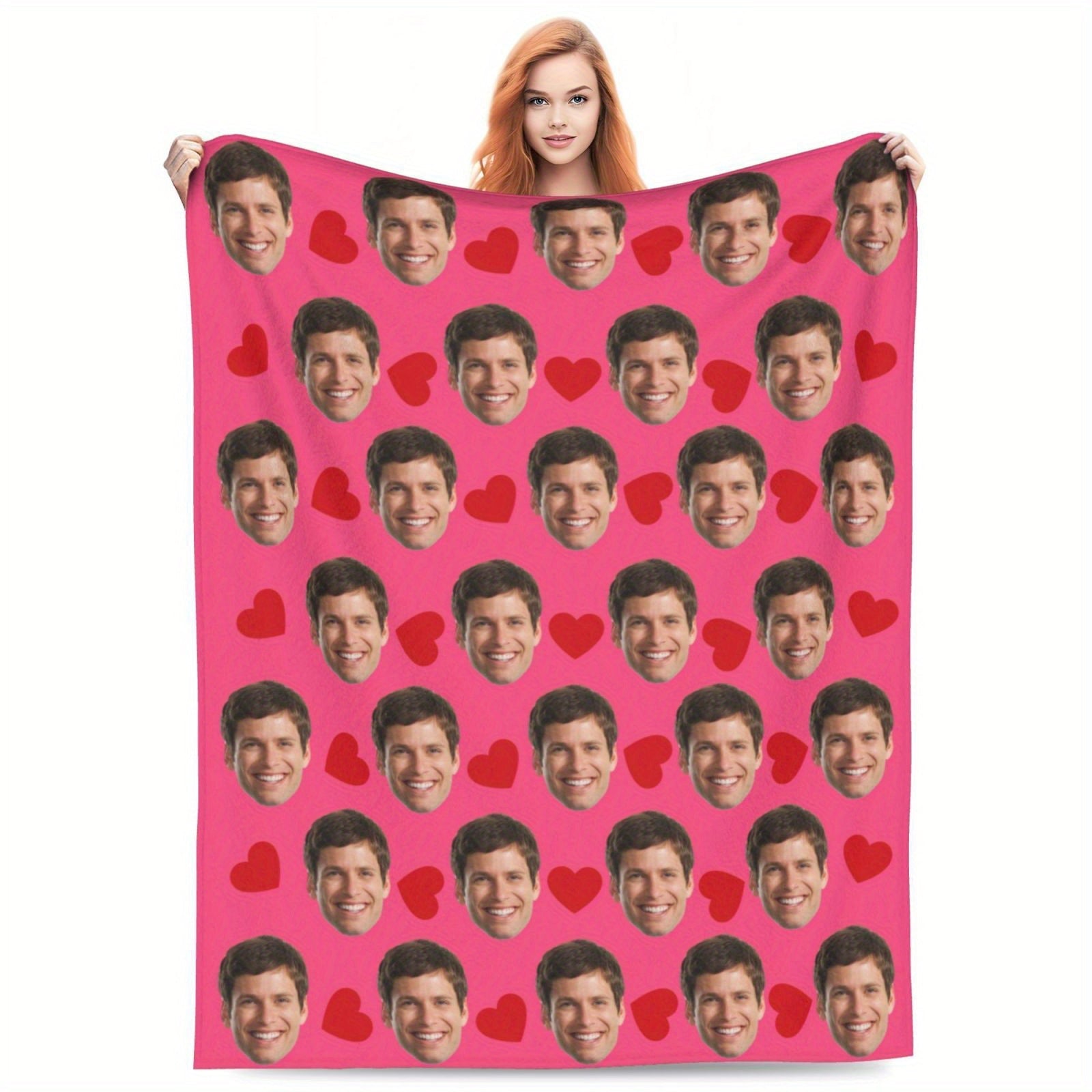 Personalized Photo Fleece Throw Blanket Soft Flannel Cozy TV Christmas Gift