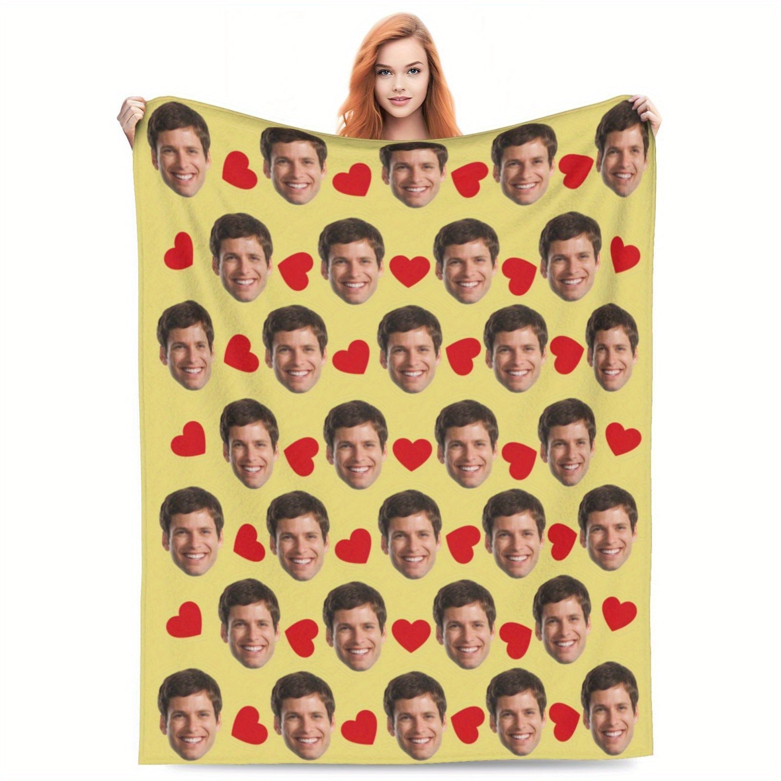 Personalized Photo Fleece Throw Blanket Soft Flannel Cozy TV Christmas Gift